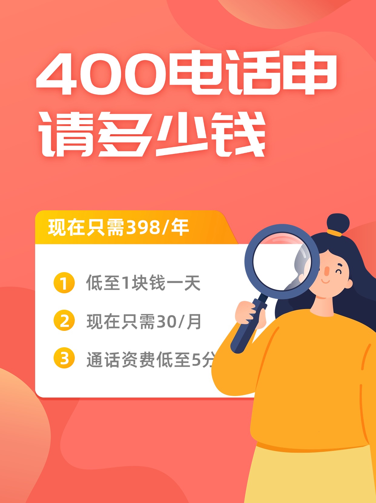 專業(yè)企業(yè)400電話辦理，提升服務(wù)品質(zhì)